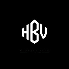 HBV letter logo design with polygon shape. HBV polygon logo monogram. HBV cube logo design. HBV hexagon vector logo template white and black colors. HBV monogram. HBV business and real estate logo. 