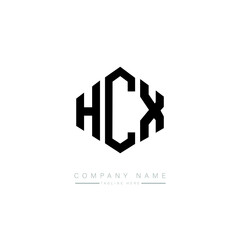 HCX letter logo design with polygon shape. HCX polygon logo monogram. HCX cube logo design. HCX hexagon vector logo template white and black colors. HCX monogram. HCX business and real estate logo. 