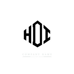 HDI letter logo design with polygon shape. HDI polygon logo monogram. HDI cube logo design. HDI hexagon vector logo template white and black colors. HDI monogram. HDI business and real estate logo. 
