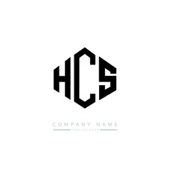 HCS letter logo design with polygon shape. HCS polygon logo monogram. HCS cube logo design. HCS hexagon vector logo template white and black colors. HCS monogram. HCS business and real estate logo. 