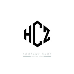 HCZ letter logo design with polygon shape. HCZ polygon logo monogram. HCZ cube logo design. HCZ hexagon vector logo template white and black colors. HCZ monogram. HCZ business and real estate logo. 