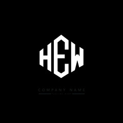 HEW letter logo design with polygon shape. HEW polygon logo monogram. HEW cube logo design. HEW hexagon vector logo template white and black colors. HEW monogram. HEW business and real estate logo. 