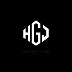 HGJ letter logo design with polygon shape. HGJ polygon logo monogram. HGJ cube logo design. HGJ hexagon vector logo template white and black colors. HGJ monogram. HGJ business and real estate logo. 