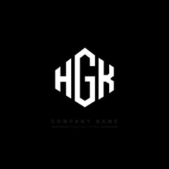 HGK letter logo design with polygon shape. HGK polygon logo monogram. HGK cube logo design. HGK hexagon vector logo template white and black colors. HGK monogram. HGK business and real estate logo. 