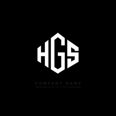 HGS letter logo design with polygon shape. HGS polygon logo monogram. HGS cube logo design. HGS hexagon vector logo template white and black colors. HGS monogram. HGS business and real estate logo. 