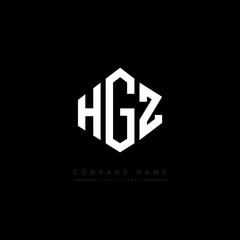 HGZ letter logo design with polygon shape. HGZ polygon logo monogram. HGZ cube logo design. HGZ hexagon vector logo template white and black colors. HGZ monogram. HGZ business and real estate logo. 