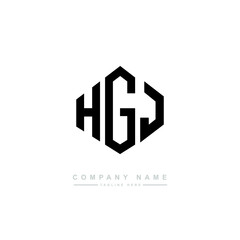 HGJ letter logo design with polygon shape. HGJ polygon logo monogram. HGJ cube logo design. HGJ hexagon vector logo template white and black colors. HGJ monogram. HGJ business and real estate logo. 