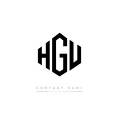 HGU letter logo design with polygon shape. HGU polygon logo monogram. HGU cube logo design. HGU hexagon vector logo template white and black colors. HGU monogram. HGU business and real estate logo. 