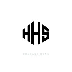 HHS letter logo design with polygon shape. HHS polygon logo monogram. HHS cube logo design. HHS hexagon vector logo template white and black colors. HHS monogram. HHS business and real estate logo. 