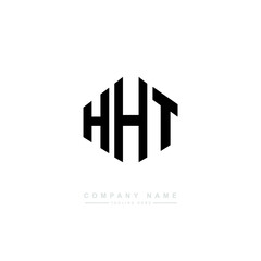 HHT letter logo design with polygon shape. HHT polygon logo monogram. HHT cube logo design. HHT hexagon vector logo template white and black colors. HHT monogram. HHT business and real estate logo. 