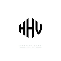 HHV letter logo design with polygon shape. HHV polygon logo monogram. HHV cube logo design. HHV hexagon vector logo template white and black colors. HHV monogram. HHV business and real estate logo. 