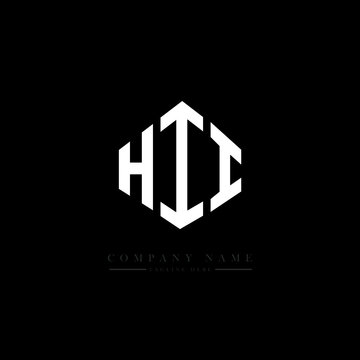 HII letter logo design with polygon shape. HII polygon logo monogram. HII cube logo design. HII hexagon vector logo template white and black colors. HII monogram. HII business and real estate logo. 