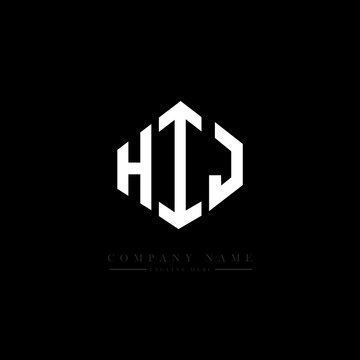 HIJ letter logo design with polygon shape. HIJ polygon logo monogram. HIJ cube logo design. HIJ hexagon vector logo template white and black colors. HIJ monogram. HIJ business and real estate logo. 