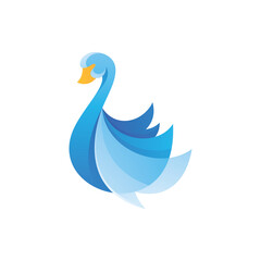 Swan Goose Wing Logo Icon