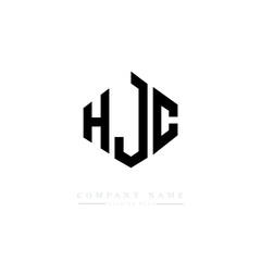 HJC letter logo design with polygon shape. HJC polygon logo monogram. HJC cube logo design. HJC hexagon vector logo template white and black colors. HJC monogram. HJC business and real estate logo. 