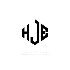 HJE letter logo design with polygon shape. HJE polygon logo monogram. HJE cube logo design. HJE hexagon vector logo template white and black colors. HJE monogram. HJE business and real estate logo. 