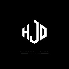 HJO letter logo design with polygon shape. HJO polygon logo monogram. HJO cube logo design. HJO hexagon vector logo template white and black colors. HJO monogram. HJO business and real estate logo. 