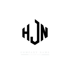 HJN letter logo design with polygon shape. HJN polygon logo monogram. HJN cube logo design. HJN hexagon vector logo template white and black colors. HJN monogram. HJN business and real estate logo. 