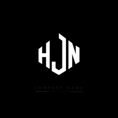 HJN letter logo design with polygon shape. HJN polygon logo monogram. HJN cube logo design. HJN hexagon vector logo template white and black colors. HJN monogram. HJN business and real estate logo. 