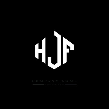 HJF letter logo design with polygon shape. HJF polygon logo monogram. HJF cube logo design. HJF hexagon vector logo template white and black colors. HJF monogram. HJF business and real estate logo. 