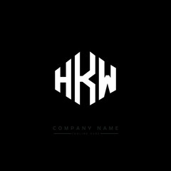 HKW letter logo design with polygon shape. HKW polygon logo monogram. HKW cube logo design. HKW hexagon vector logo template white and black colors. HKW monogram. HKW business and real estate logo. 