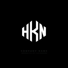 HKN letter logo design with polygon shape. HKN polygon logo monogram. HKN cube logo design. HKN hexagon vector logo template white and black colors. HKN monogram. HKN business and real estate logo. 