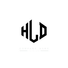 HLD letter logo design with polygon shape. HLD polygon logo monogram. HLD cube logo design. HLD hexagon vector logo template white and black colors. HLD monogram. HLD business and real estate logo. 