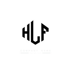 HLF letter logo design with polygon shape. HLF polygon logo monogram. HLF cube logo design. HLF hexagon vector logo template white and black colors. HLF monogram. HLF business and real estate logo. 