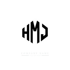 HMJ letter logo design with polygon shape. HMJ polygon logo monogram. HMJ cube logo design. HMJ hexagon vector logo template white and black colors. HMJ monogram. HMJ business and real estate logo. 