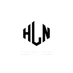 HLN letter logo design with polygon shape. HLN polygon logo monogram. HLN cube logo design. HLN hexagon vector logo template white and black colors. HLN monogram. HLN business and real estate logo. 