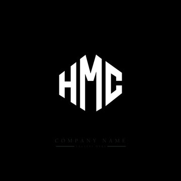 HMC letter logo design with polygon shape. HMC polygon logo monogram. HMC cube logo design. HMC hexagon vector logo template white and black colors. HMC monogram. HMC business and real estate logo. 
