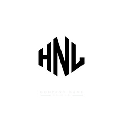 HNL letter logo design with polygon shape. HNL polygon logo monogram. HNL cube logo design. HNL hexagon vector logo template white and black colors. HNL monogram. HNL business and real estate logo. 