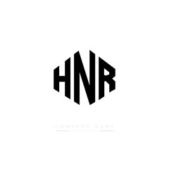 HNR letter logo design with polygon shape. HNR polygon logo monogram. HNR cube logo design. HNR hexagon vector logo template white and black colors. HNR monogram. HNR business and real estate logo. 