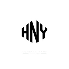 HNY letter logo design with polygon shape. HNY polygon logo monogram. HNY cube logo design. HNY hexagon vector logo template white and black colors. HNY monogram. HNY business and real estate logo. 