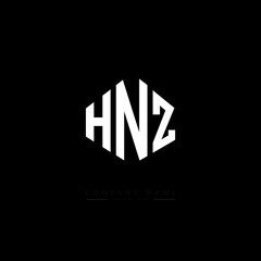 HNZ letter logo design with polygon shape. HNZ polygon logo monogram. HNZ cube logo design. HNZ hexagon vector logo template white and black colors. HNZ monogram. HNZ business and real estate logo. 
