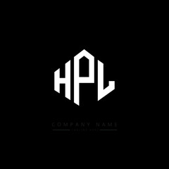 HPL letter logo design with polygon shape. HPL polygon logo monogram. HPL cube logo design. HPL hexagon vector logo template white and black colors. HPL monogram. HPL business and real estate logo. 