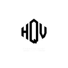 HQV letter logo design with polygon shape. HQV polygon logo monogram. HQV cube logo design. HQV hexagon vector logo template white and black colors. HQV monogram. HQV business and real estate logo. 