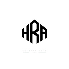 HRA letter logo design with polygon shape. HRA polygon logo monogram. HRA cube logo design. HRA hexagon vector logo template white and black colors. HRA monogram. HRA business and real estate logo. 