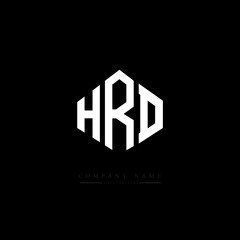HRD letter logo design with polygon shape. HRD polygon logo monogram. HRD cube logo design. HRD hexagon vector logo template white and black colors. HRD monogram. HRD business and real estate logo. 