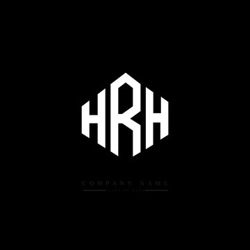 HRH letter logo design with polygon shape. HRH polygon logo monogram. HRH cube logo design. HRH hexagon vector logo template white and black colors. HRH monogram. HRH business and real estate logo. 