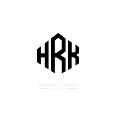 HRK letter logo design with polygon shape. HRK polygon logo monogram. HRK cube logo design. HRK hexagon vector logo template white and black colors. HRK monogram. HRK business and real estate logo. 