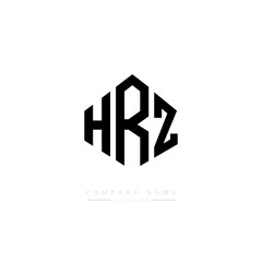 HRZ letter logo design with polygon shape. HRZ polygon logo monogram. HRZ cube logo design. HRZ hexagon vector logo template white and black colors. HRZ monogram. HRZ business and real estate logo. 