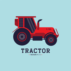 tractor flat vector illustration