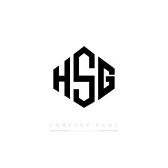 HSG letter logo design with polygon shape. HSG polygon logo monogram. HSG cube logo design. HSG hexagon vector logo template white and black colors. HSG monogram. HSG business and real estate logo. 