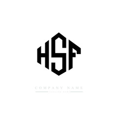 HSF letter logo design with polygon shape. HSF polygon logo monogram. HSF cube logo design. HSF hexagon vector logo template white and black colors. HSF monogram. HSF business and real estate logo. 