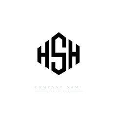 HSH letter logo design with polygon shape. HSH polygon logo monogram. HSH cube logo design. HSH hexagon vector logo template white and black colors. HSH monogram. HSH business and real estate logo. 