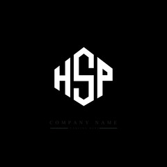 HSP letter logo design with polygon shape. HSP polygon logo monogram. HSP cube logo design. HSP hexagon vector logo template white and black colors. HSP monogram. HSP business and real estate logo. 