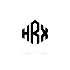 HRX letter logo design with polygon shape. HRX polygon logo monogram. HRX cube logo design. HRX hexagon vector logo template white and black colors. HRX monogram. HRX business and real estate logo. 