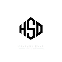 HSD letter logo design with polygon shape. HSD polygon logo monogram. HSD cube logo design. HSD hexagon vector logo template white and black colors. HSD monogram. HSD business and real estate logo. 