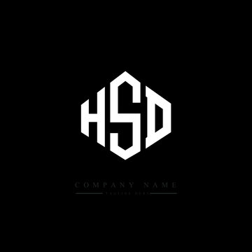 HSD letter logo design with polygon shape. HSD polygon logo monogram. HSD cube logo design. HSD hexagon vector logo template white and black colors. HSD monogram. HSD business and real estate logo. 